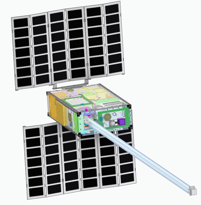 Figure 2: CAD rendering of Dione in its deployed state