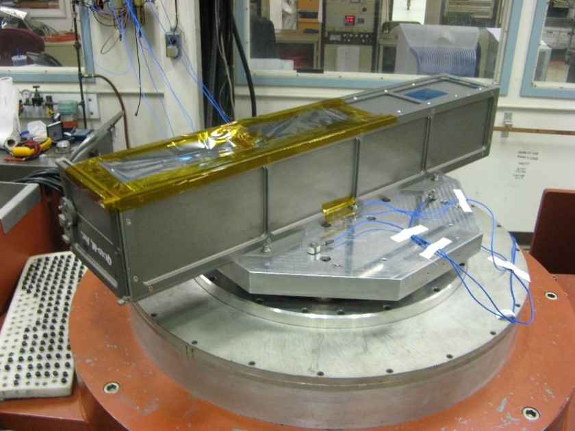 Figure 7: IceCube vibration test in a NanoRacks dispenser